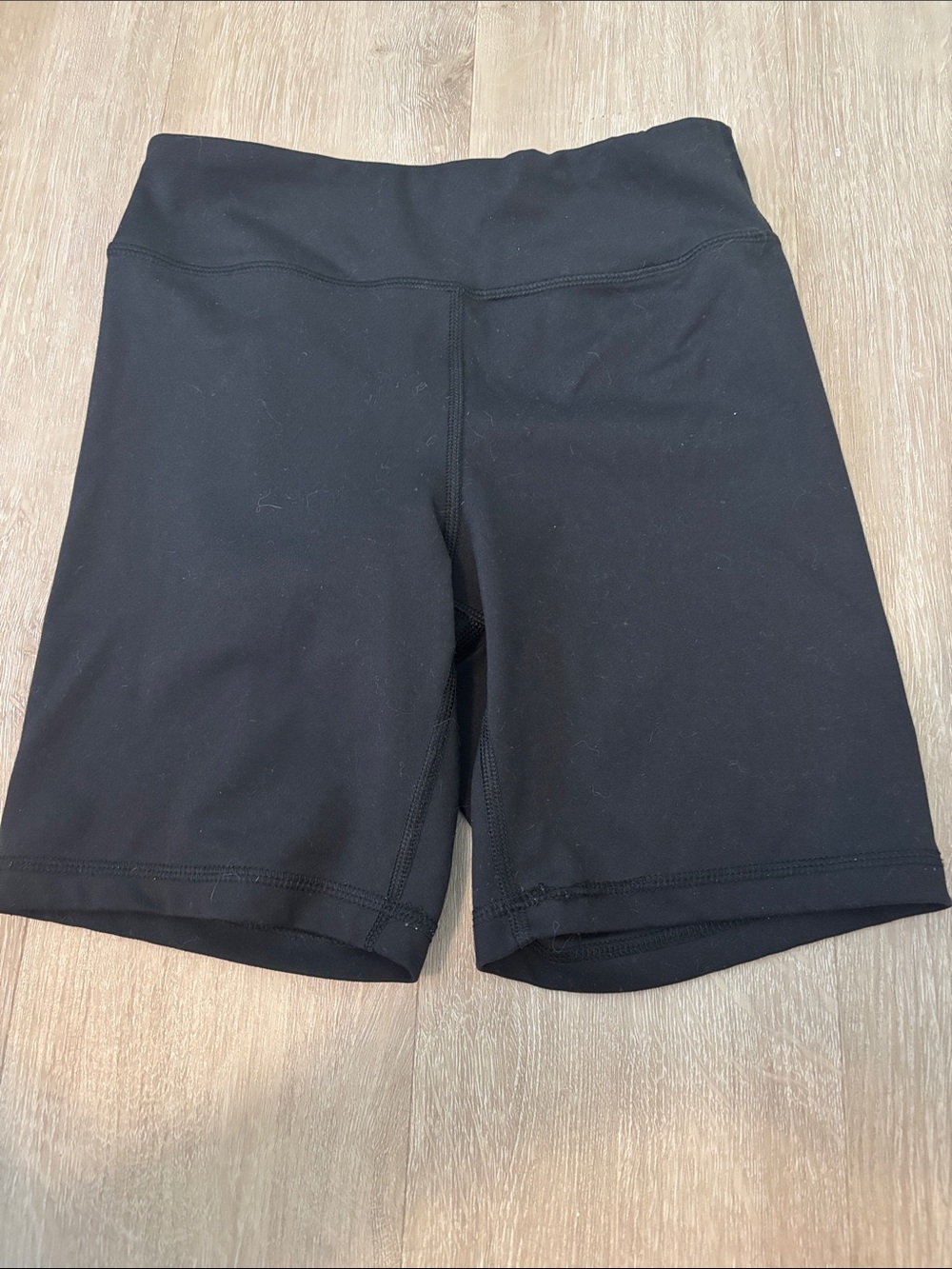 90 Degree By Reflex Black Girls' High-Rise Athletic Bike Shorts
